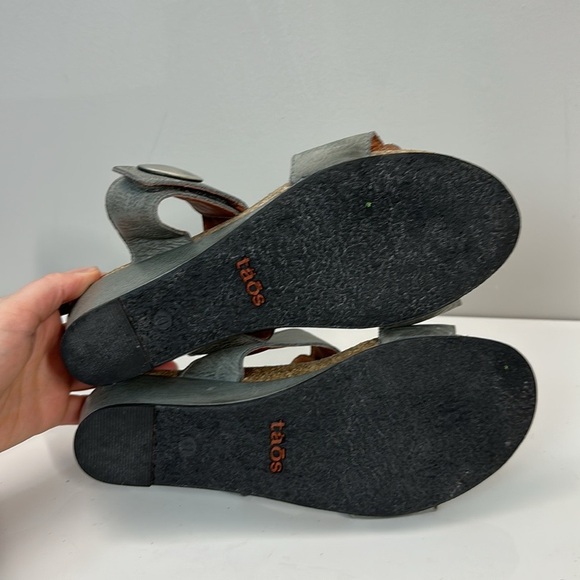 Taos 38 Arcade Waxed Leather Slide Wedges Size 41(10) - Picture 9 of 15